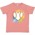 thumbnail image 3 of Inktastic Baseball Sports Heart Girls Toddler T-Shirt, 3 of 5
