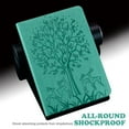 thumbnail image 6 of SaniMore Wallet Case for Amazon Fire Max 11 11.0" 2023, PU Leather Case Embossed Tree Shockproof TPU Shell Card Slots Pen Holder Hand Rope Anti-slip Strip Kickstand Case, Green, 6 of 9
