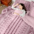 thumbnail image 4 of Feelyou Pink Western Aztec Twin Bedding Sets 7-Piece for Women, Boho Triangle Square Bedding Comforter Set, Hippie Mandala Style Reversible Sheet Sets, Super Cozy Room Decor, 4 of 8