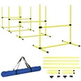thumbnail image 2 of PawHut 4 Piece Dog Agility Set with Adjustable Height Jump Bars, Yellow, 2 of 9