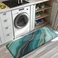 thumbnail image 3 of Teal Gold Marble Pattern Kitchen Rug Mat,Kitchen Runner Rugs Non Skid Washable,Decorative Kitchen Floor Mats for Kitchen,Sink,Laundry,17"x47.2", 3 of 7
