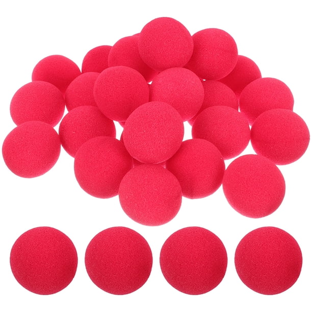 100 narices de payaso de carnaval reemplazables, narices de circo decorativas, narices de esponja, accesorio de payaso