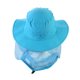 thumbnail image 2 of Gorra con solapa de protección solar antimosquitos y sombrero de pesca de malla de red (azul claro), 2 of 2