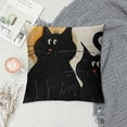 thumbnail image 4 of Happy Halloween Funny Black Cats Decorative Throw Pillow Covers Adorable Animals Kittens with Bat Setting Sun Pillowcase Cushion Cover Home Decor Gift for Sofa Couch Bed, 4 of 5