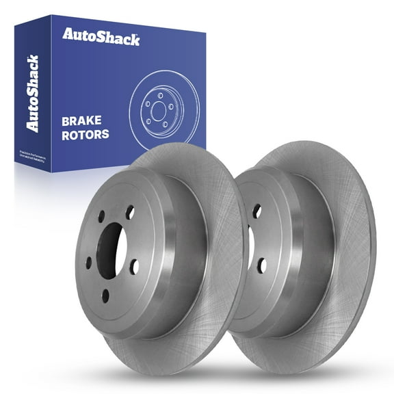 AutoShack Rear Solid Brake Rotors 2-PC Set Replacement for 2008-2012 Jeep Liberty 2007-2011 Dodge Nitro 12.45" (316.2 mm)