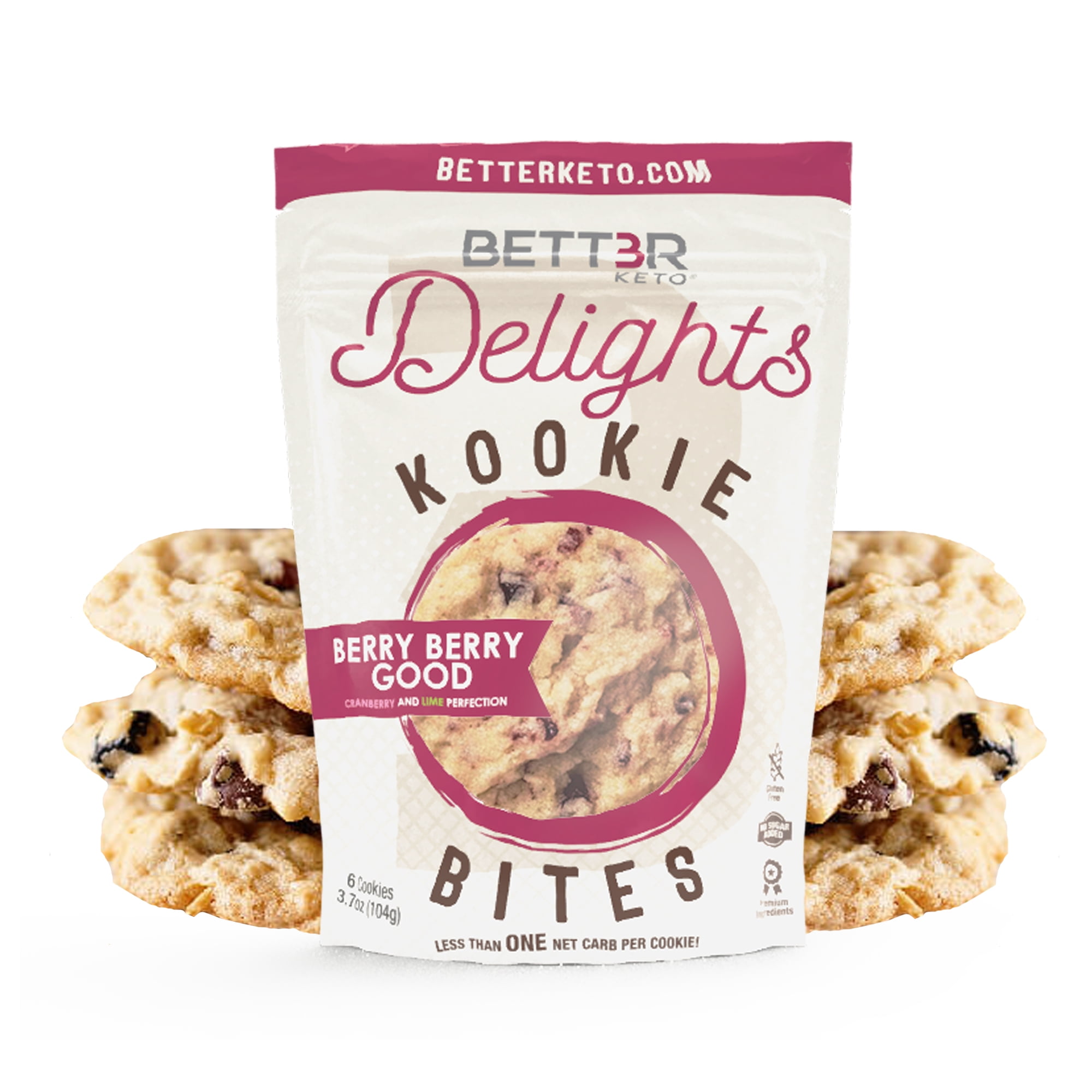 Healthy Keto Snacks Cranberry Cookies by Bett3r Keto Low Carb High