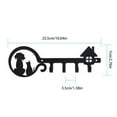 thumbnail image 3 of Under 10 Rack Key Hook No Punch Cat and Dog Rack Xuan Closed Storage Rack Wall Rack Black., 3 of 9