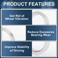 thumbnail image 4 of Unique Bargains Car Wheel Hub Centric Rings Wheels Center Shaft Shock Absorbing Hubrings Aluminium Alloy Silver Tone Durable OD 78.1mm to ID 63.6mm, 4 of 7