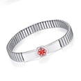thumbnail image 1 of Bracelets d'Alerte Médicale en Acier Inoxydable Extensible pour Hommes et Femmes-85, 1 of 2