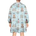 thumbnail image 2 of Blue Highland Cow Lighthouse Beach Pattern Wearable Oversized Blanket,Wearable Blanket Hoodie for Adults,Cozy Hooded Blankets with Super Pockets,Super Warm Fuzzy Pullover for Women & Men, 2 of 6