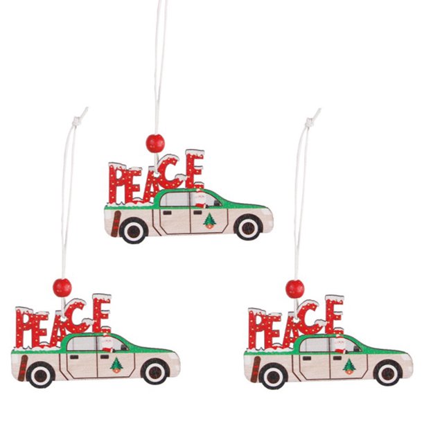 Adornos Navideños Creativos De Madera Para Coche, Colgante De Árbol De Navidad, Decoración Para Navidad, Suministros Para Fiestas, Regalos 3 Uds. matsuzay HA043962-03