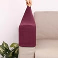 thumbnail image 4 of 2 Pcs Housses de Protection pour Accoudoirs 2x Housses Adaptées pour Canapé Fauteuil Noir Rouge Vin, 4 of 9