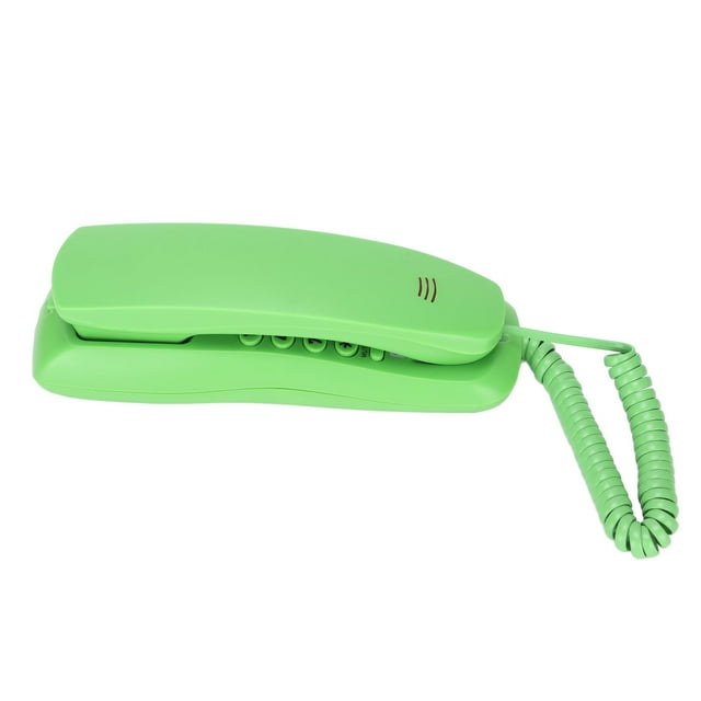Mini Téléphone Fixe Filaire avec Numérotation par Pause Silencieuse, Anti-Interférence, Convertible pour Bureau, Maison, Hôtel