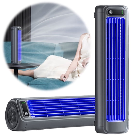 Cooling Ace Portable Air Conditioner, 3-Speed Cooling Fan with LED Screen & USB Charging, for Bedroom Office Home, Grey