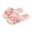 Pink, variant on ZACPNCV Girl's Bow Slip on Slippers Open Toe Braided Slides Flat Sandals Blue 3-4 Years