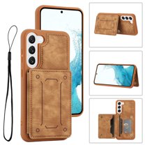 for Samsung Galaxy A54 5G Wallet Case, PU Leather Magnetic Flip Strap Wrist Phone Cover with RFID Blocking Card Holder  with Stand Function for Samsung Galaxy A54 5G - Brown