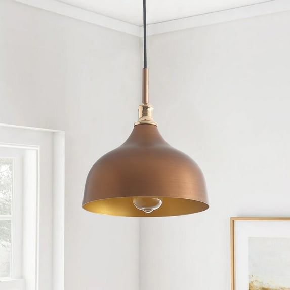 Aiwen Gold Finish Chandelier Pendant Lamp Metal Dome Shade Hanging Light Fixture