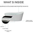 thumbnail image 4 of HEATGENE 62 Inches Acrylic Freestanding Bathtub Contemporary Soaking Tub Modern Bathtub Easy to Install UPC Certified Drain & Overflow Assembly Included, 4 of 6