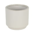 thumbnail image 3 of Cheungs 6.5'' x 6.5'' x 6'' Cylindrical Off-White Ceramic Plant Pot with Drainage Holes, 3 of 3