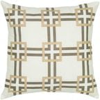 Rizzy home T05644 18" x 18" gray cotton canvas decorative filled pillow