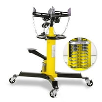 Garvee Heavy Duty Transmission Jack, 1322 lbs Hydraulic Floor Jack with Foot Pedal & 360° Wheels for Auto Shops, Garage, Yellow