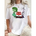 thumbnail image 1 of Camiseta informal con estampado de personajes de dibujos animados para mujer, de algodón, cuello redondo y manga corta, tejido de punto de elasticidad media, cómoda y moderna para cualquier temporada., 1 of 6
