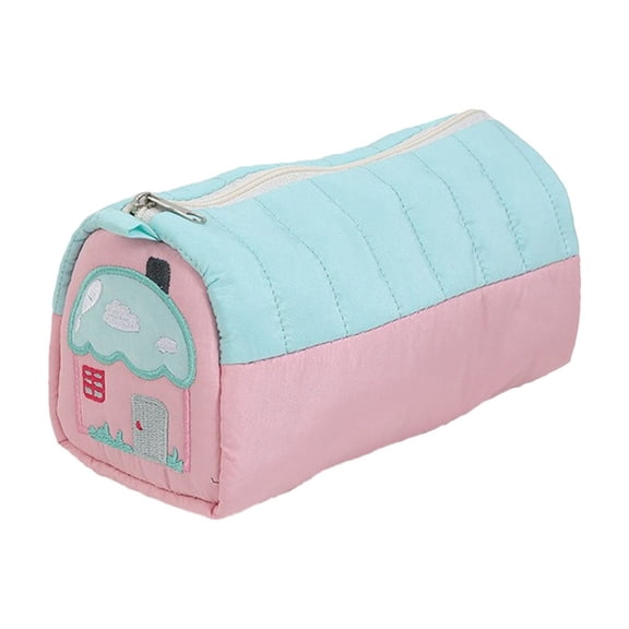 Hyknon Cute Pencil Case Large Capacity Aesthetic Pencil Pouch with Zipper, Pink Stationery Bag Organizer for Classroom College Office Supplies