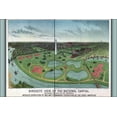 thumbnail image 1 of 24"x36" Gallery Poster, Birdseye view map of Washington D.C. site of the proposed World's Exposition of 1892, 1 of 1