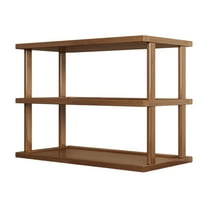 3-Tier Wooden Storage Shelf | 19"x15"x9" Multifunctional Organizer | Bookshelf/Shoe Rack/Display Stand | Space Saving Cabinet for Living Room Bedroom Office