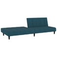 thumbnail image 2 of vidaXL 2-Seater Sofa Bed Blue Velvet, 2 of 5