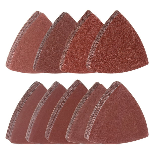 120uds Lija Papeles 3-1/8" Multiherramienta Lijado Almohadillas Ratón Detalle Lijadora Papeles Juego (10uds de 40/60/80 Grano, 15uds de 120/150/180/240/320/400 Grano)