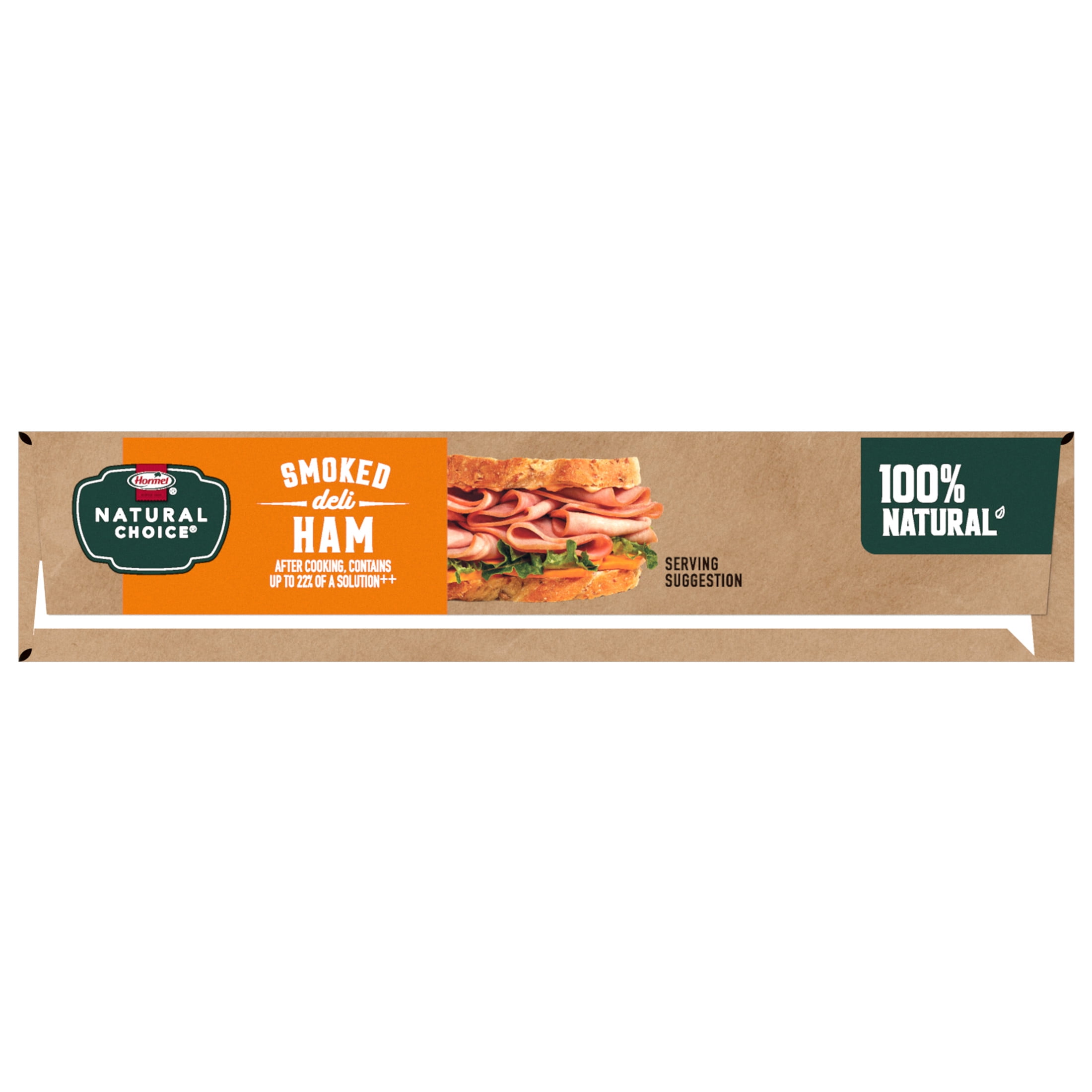 Hormel Natural Choice Smoked Ham Deli Lunchmeat, 8 oz Resealable Package