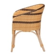 thumbnail image 4 of Pemberly Row Rattan Barrel-Back Dining Chair with Removable Cushion, 4 of 9