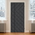 thumbnail image 4 of Winter Thermal Insulated Door Curtain And Windows Heavy Duty Cold Blocking Stopper Energy Thermal Insulated Curtain For Doors Saving Room Darkening Fabric,75"x32",Black, 4 of 5