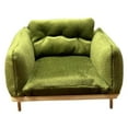 thumbnail image 1 of Sillón decorativo para casa de muñecas a escala 1/12. Colección realista y elegante. Medidas: 10 x 8 x 6,5 cm. Verde, 1 of 9