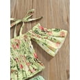 thumbnail image 6 of Canis Toddler Girls Off Shoulder Ruffle Sling Crop Tops Outfit Set, 2-Pieces Set, Sizes 1-6 Years, 6 of 7