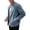 Blue, variant on Faux Suede Men's Top Stand Up Cardigan With Soft Texture Jacket Zipper Loose Commuting Sports Windbreaker Blue 2XL