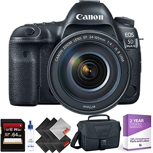 Canon EOS 5D Mark IV DSLR Camera +24-105mm f/4L II Lens + 64GB