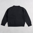 thumbnail image 4 of NOLDARES Toddler Button Down V Neck Cardigan Plain Long Sleeve Knit Open Front Sweater Baby Boys Fall Breathable Coats Clothes(Blue,140), 4 of 8
