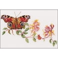 thumbnail image 2 of Butterfly Honeysuckle On Aida Counted Cross Stitch Kit, 11.5" x 7", 18 Count, 2 of 2