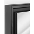 thumbnail image 3 of Espejo de tocador de pared con marco flotante negro brillante Fine Art Tj, 3 of 5