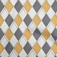 thumbnail image 1 of oneOone Cotton Cambric Gray & Yellow Fabric Check Argyle Diy Clothing Quilting Fabric Print Fabric By Yard 42 Inch Wide, 1 of 5