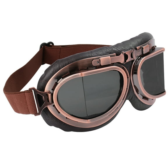 Worgeous Motorbike Riding Windproof Goggles Protective Glasses Copper Plating Anti-Fog Goggles (Grey)