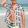 thumbnail image 5 of KLL Men's Hawaiian Shirt Short Sleeve Button Down Beach Shirts-Pirate Theme, 5 of 5