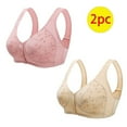 thumbnail image 2 of ameIAEA 2 Pcs Women Front Closure Bras Push Up Button Bra Full Coverage No Underwire Everyday Bra, 2 of 3