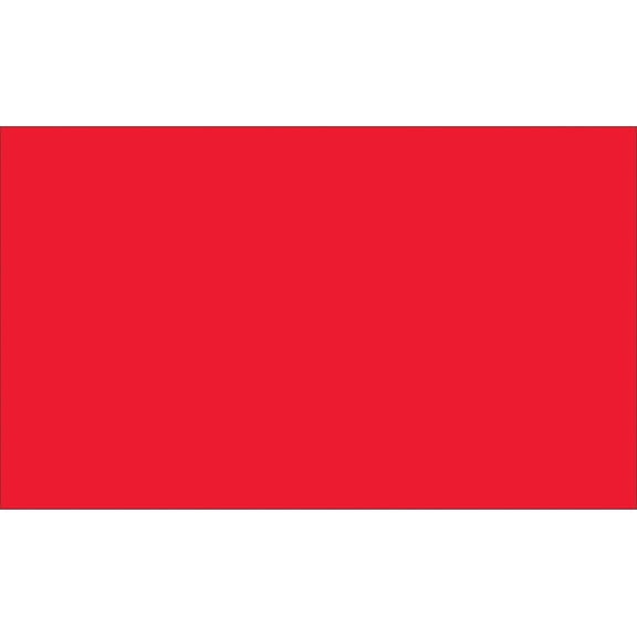 Tape Logic Inventory Rectangle Labels 3" x 5" Fluorescent Red 500/Roll DL632G