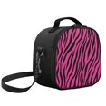 thumbnail image 2 of Uourmeti Lightweight Kids Insulated Lunch Bag for Travel School, Premium Fabric Spacious Design Kids Lunch Bag, Zebra Stripe Design, 2 of 6