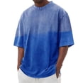 thumbnail image 2 of Oversized Tshirts for Men 2026 Summer Short Sleeve Crewneck Casual Gradient Color Vintage Washed T Shirts, 2 of 5