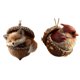 thumbnail image 2 of Adornos de animales de avellano en bosque de resina - 2 piezas de adorno de zorro, búho, conejo y erizo dormidos en tonos naturales para decorar el árbol de Navidad, 2 of 3