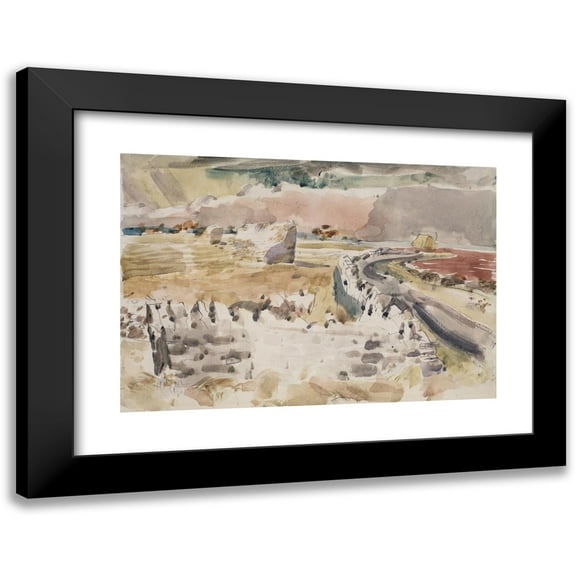 Paul Nash 14x11 Black Modern Framed Museum Art Print Titled - Oxfordshire Landscape (1944)